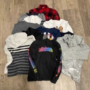 A lot of 10 boys size 4 (XS) shirts